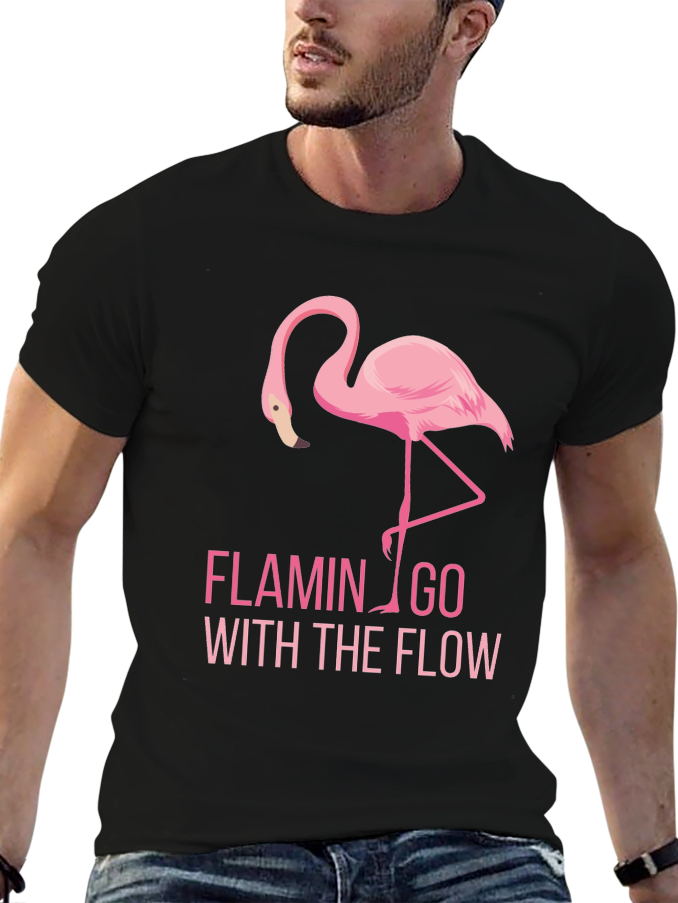 Flamingo Go With The Flow Graphic Tee