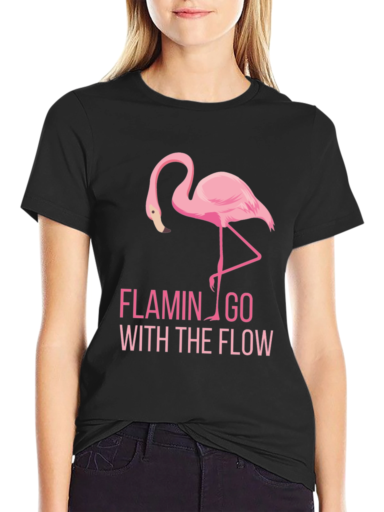 Flamingo Go With The Flow Graphic Tee