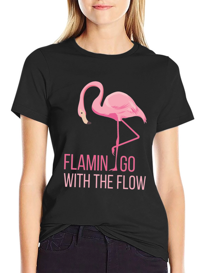 Flamingo Go With The Flow Graphic Tee