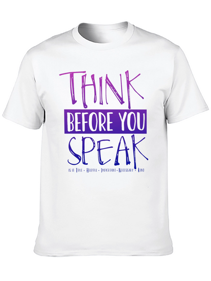 Think Before You Speak Graphic Tee - Black