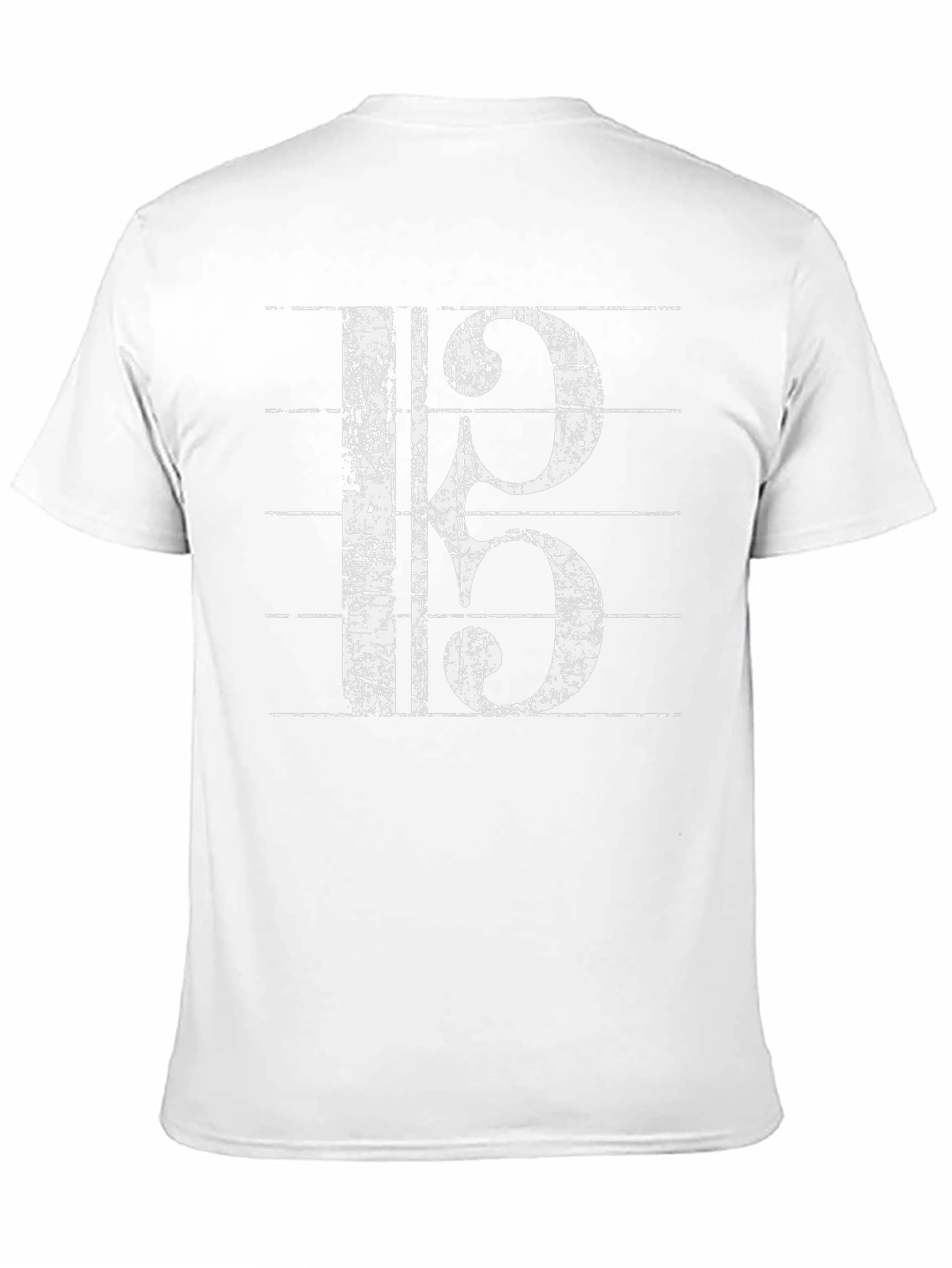 Musical Clef Graphic Tee - Black Cotton T-Shirt