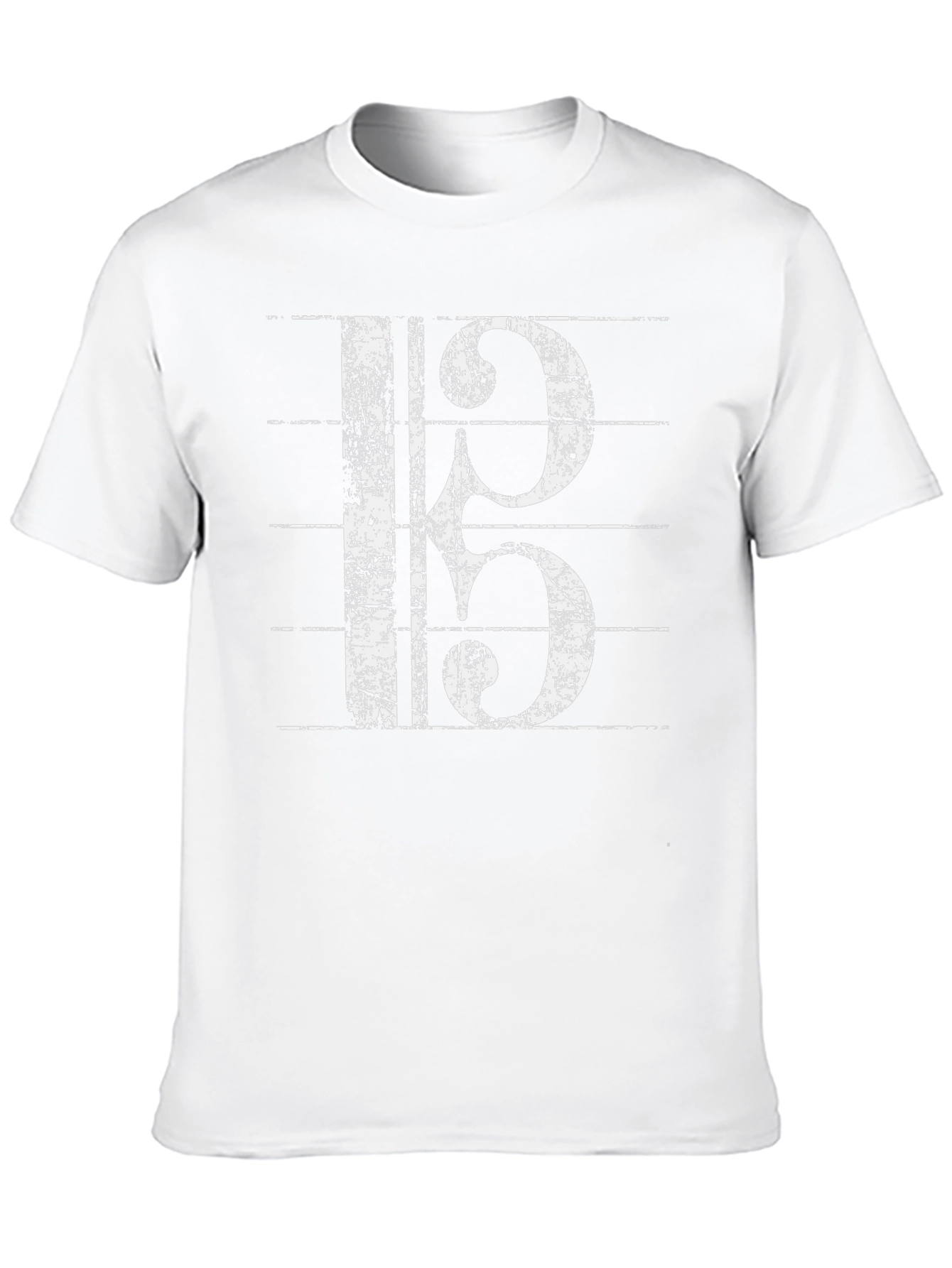 Musical Clef Graphic Tee - Black Cotton T-Shirt