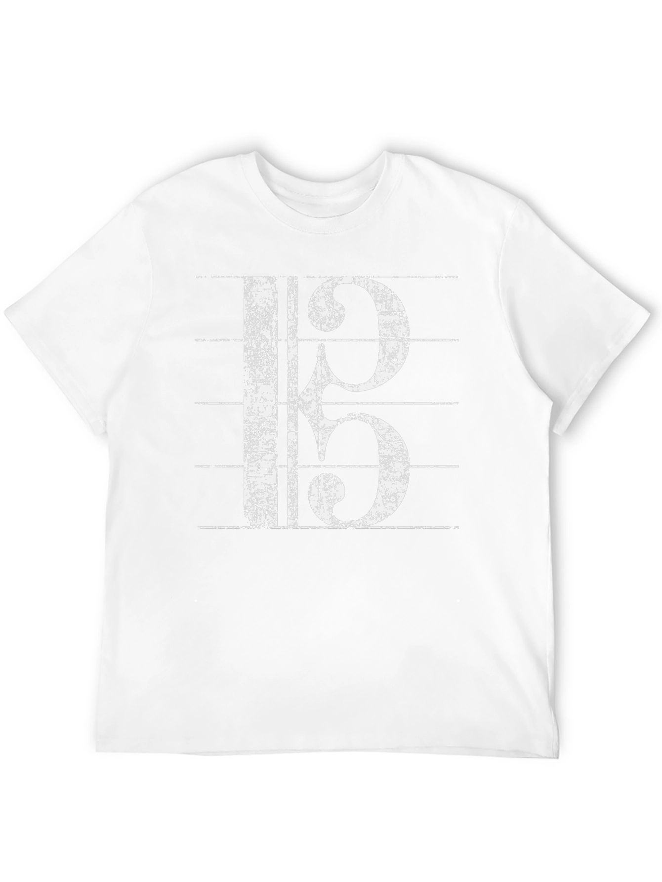 Musical Clef Graphic Tee - Black Cotton T-Shirt
