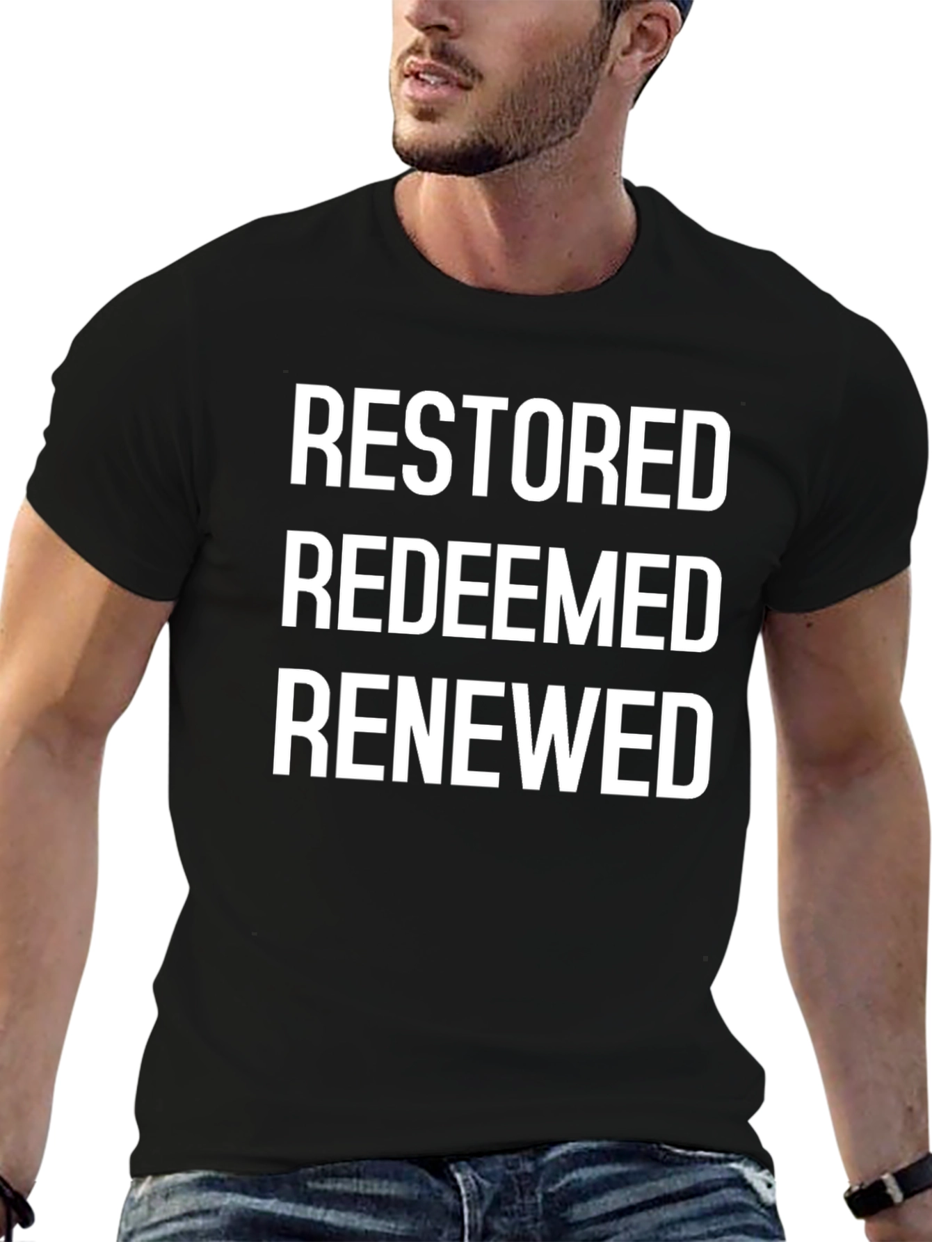 Restored Redeemed Renewed Graphic T-Shirt