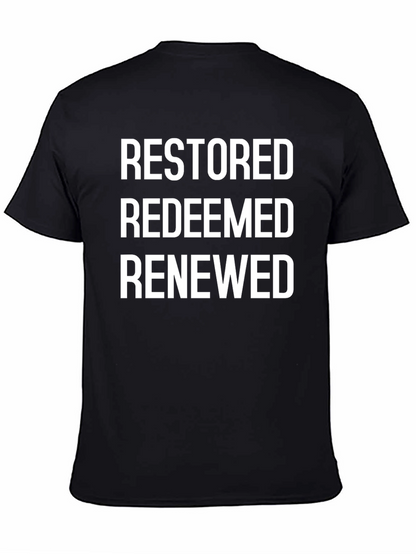 Restored Redeemed Renewed Graphic T-Shirt