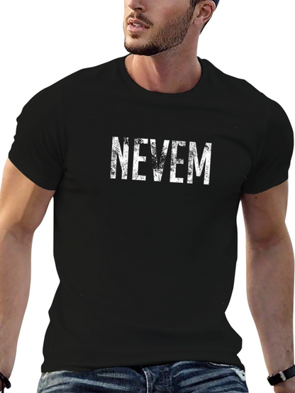 NEVEM Distressed Graphic Black T-Shirt