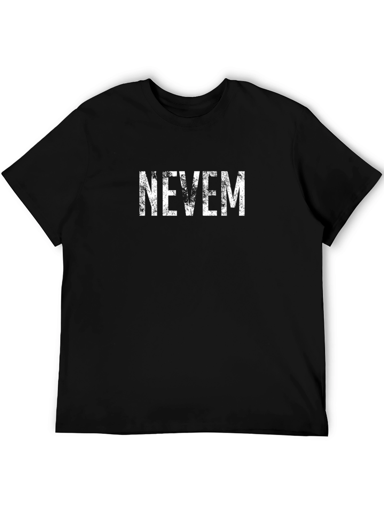 NEVEM Distressed Graphic Black T-Shirt