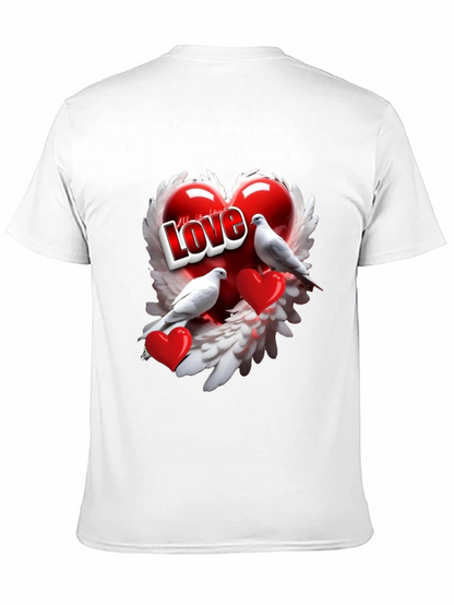 Love Birds Heart Graphic T-Shirt