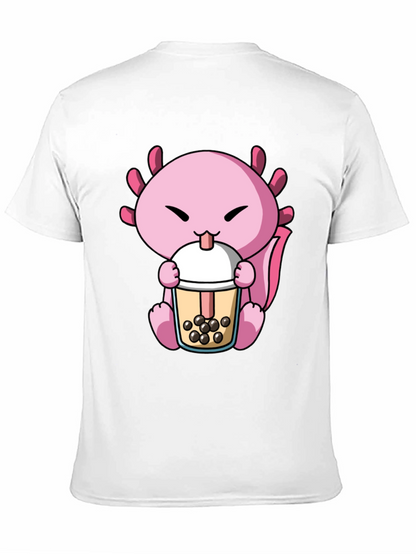 Axolotl Boba Tea Graphic Tee - Cute & Fun