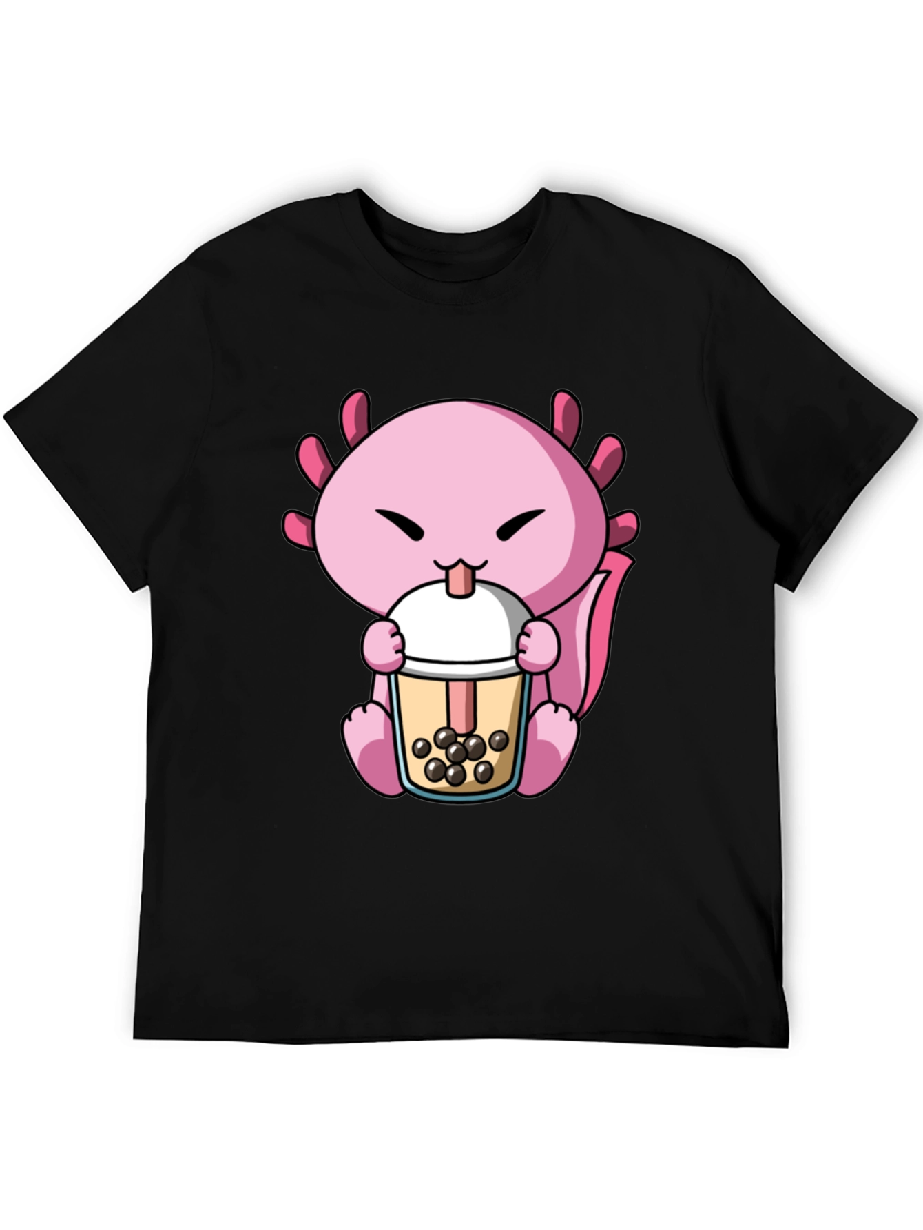 Axolotl Boba Tea Graphic Tee - Cute & Fun