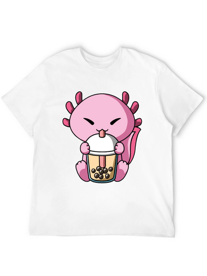 Axolotl Boba Tea Graphic Tee - Cute & Fun