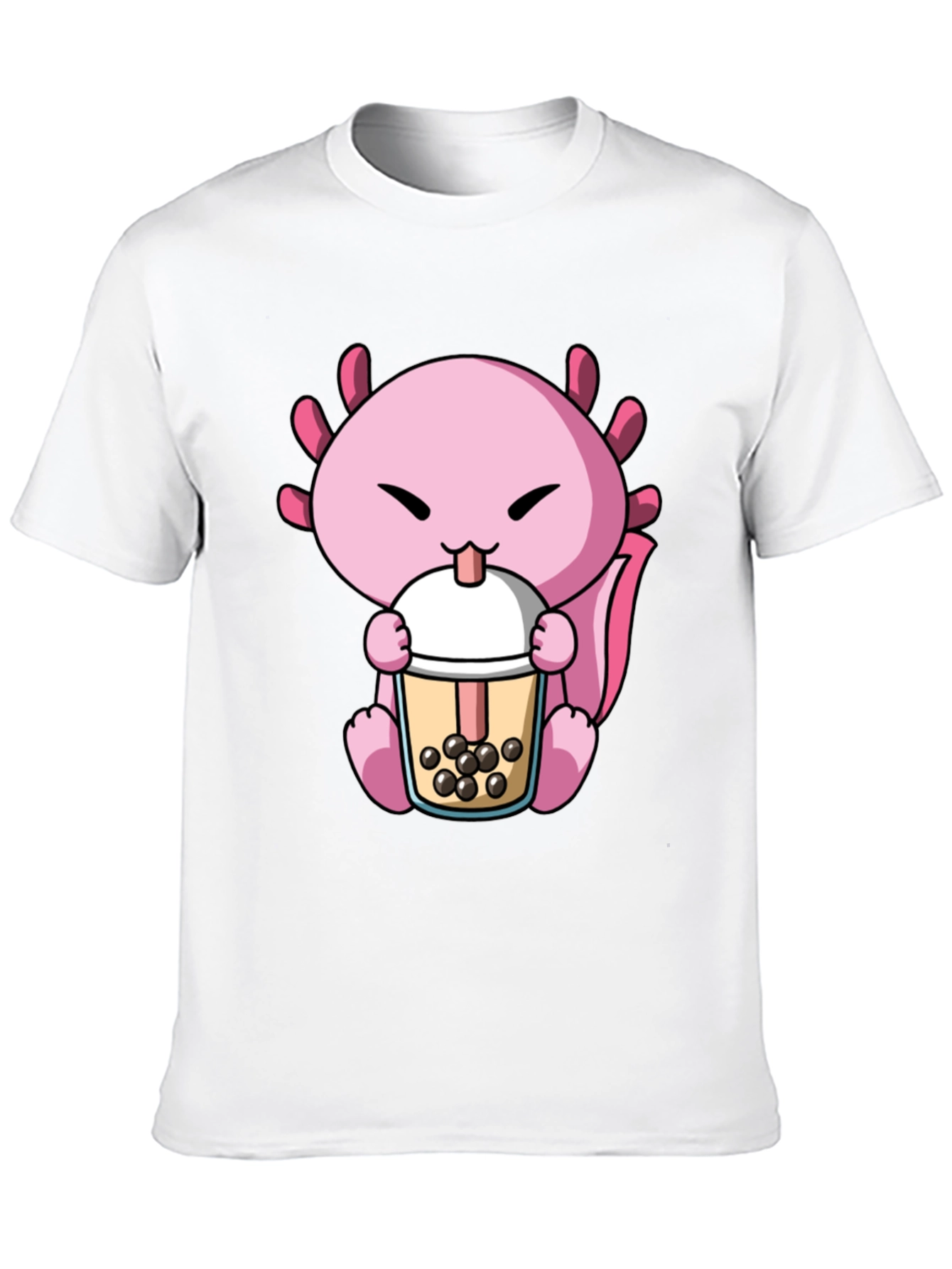Axolotl Boba Tea Graphic Tee - Cute & Fun