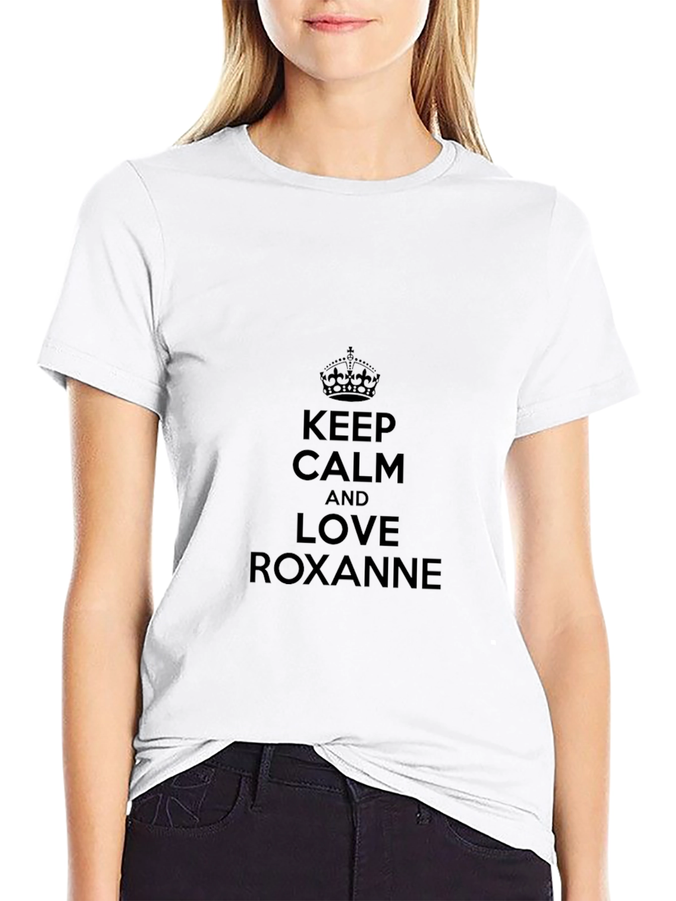 Keep Calm and Love Roxanne Black Tee