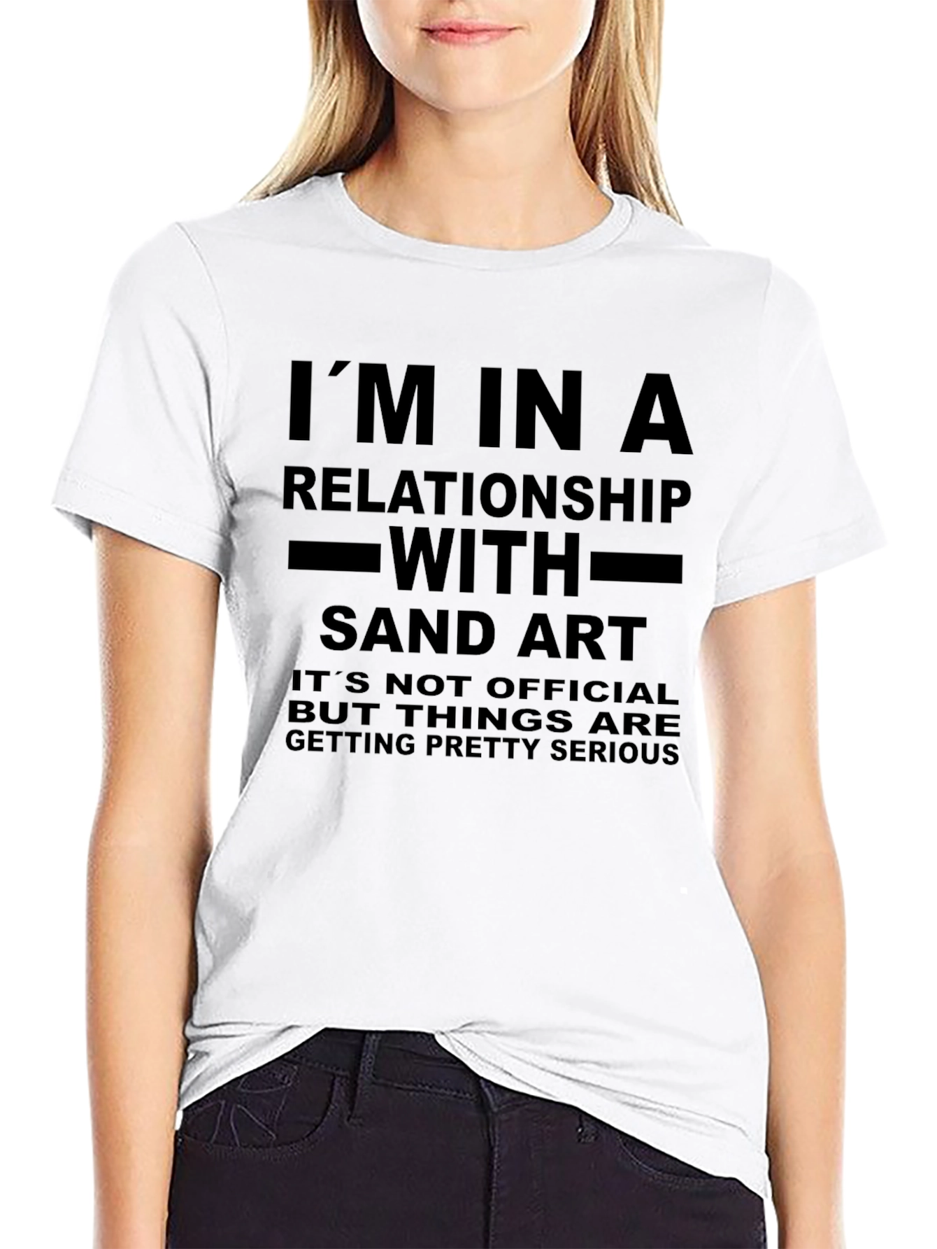 Sand Art Relationship T-Shirt - Funny Novelty Tee