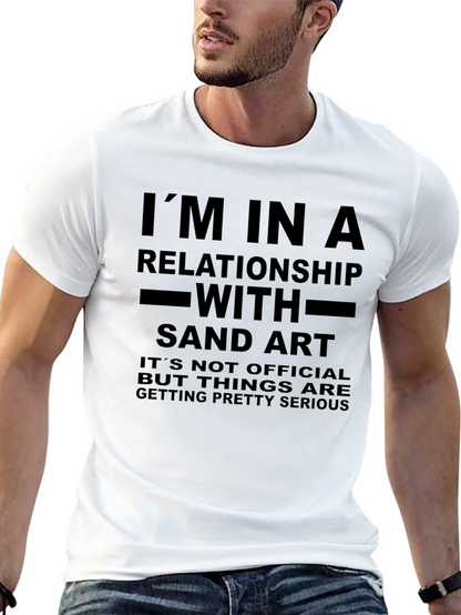 Sand Art Relationship T-Shirt - Funny Novelty Tee
