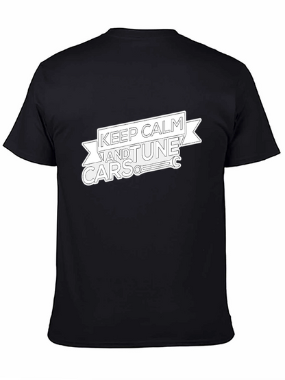 Keep Calm & Tune Cars Black T-Shirt