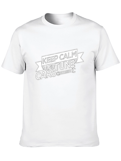 Keep Calm & Tune Cars Black T-Shirt