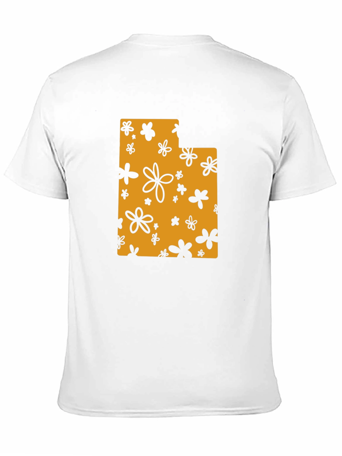 Floral Utah State T-Shirt - Black