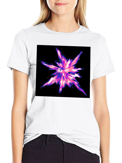 Abstract Burst Graphic Black T-Shirt
