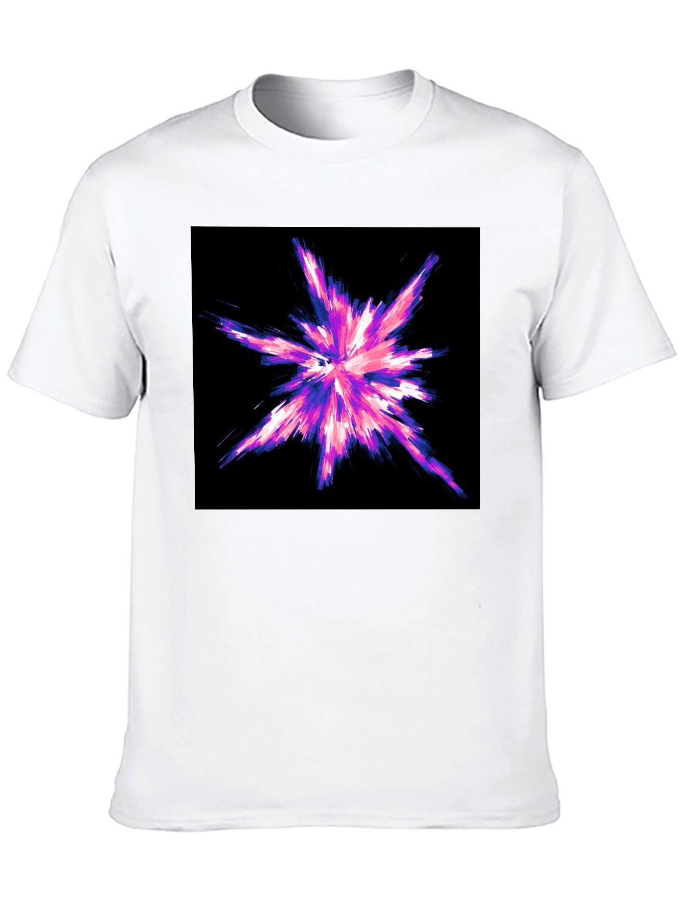 Abstract Burst Graphic Black T-Shirt