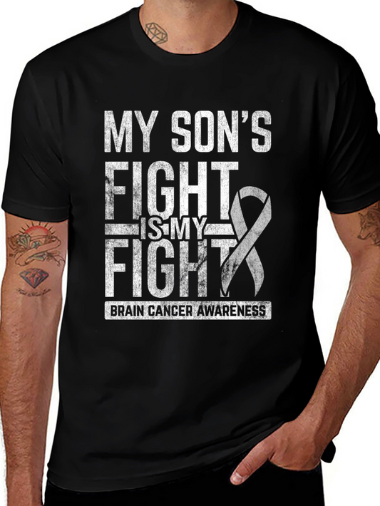 Brain Cancer Awareness T-Shirt - My Sons Fight