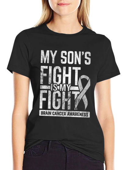 Brain Cancer Awareness T-Shirt - My Sons Fight