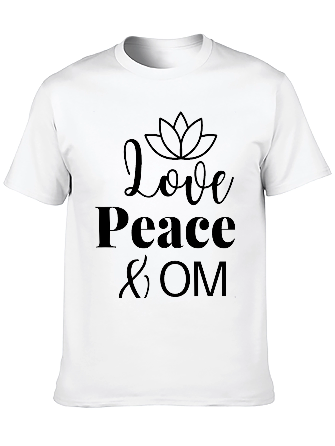 Love Peace & OM Black Graphic Tee