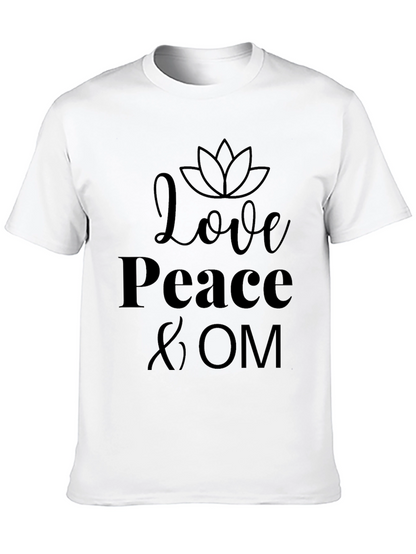 Love Peace & OM Black Graphic Tee