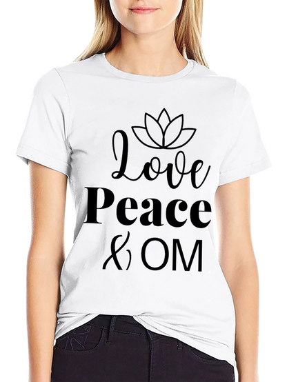 Love Peace & OM Black Graphic Tee