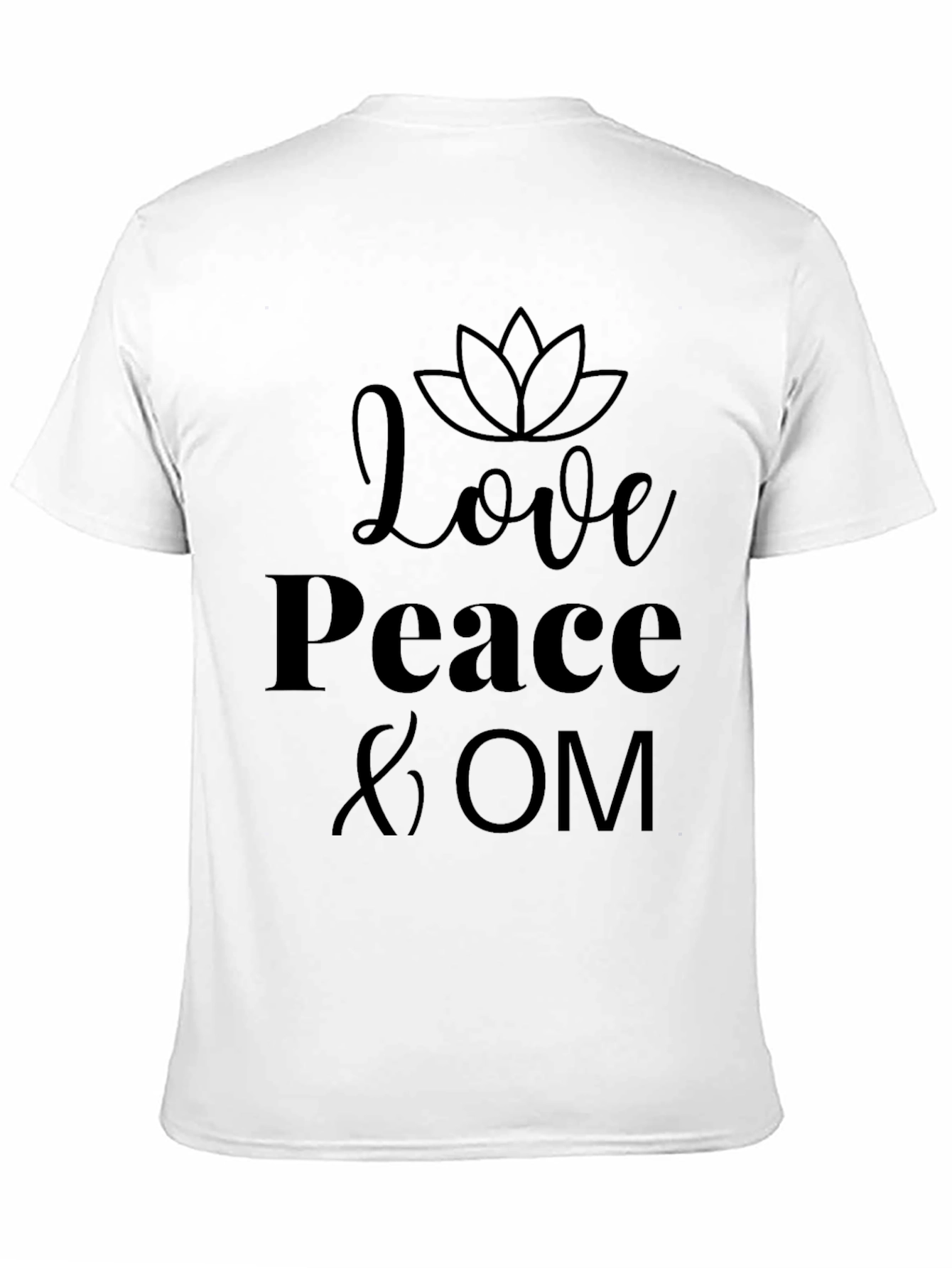 Love Peace & OM Black Graphic Tee