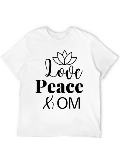 Love Peace & OM Black Graphic Tee