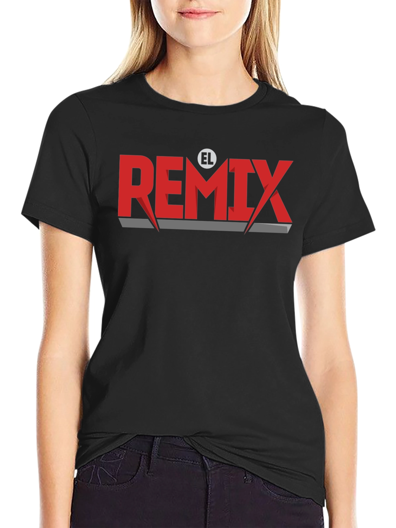 El Remix Graphic Tee - Stylish Black T-Shirt