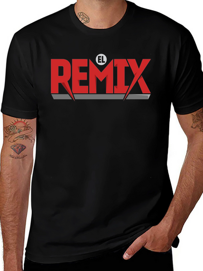 El Remix Graphic Tee - Stylish Black T-Shirt