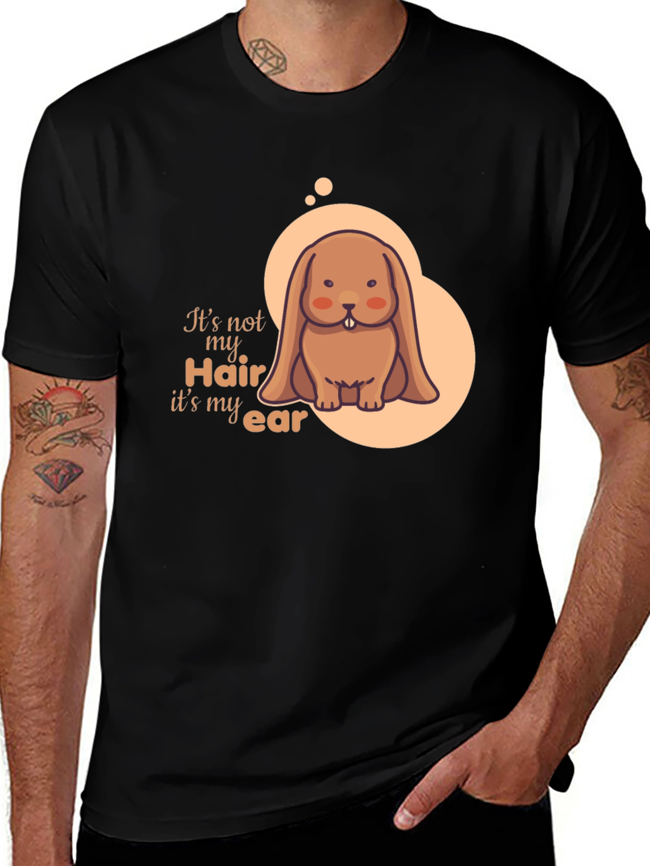 Funny Rabbit Ear T-Shirt - Cute Bunny Lover Tee
