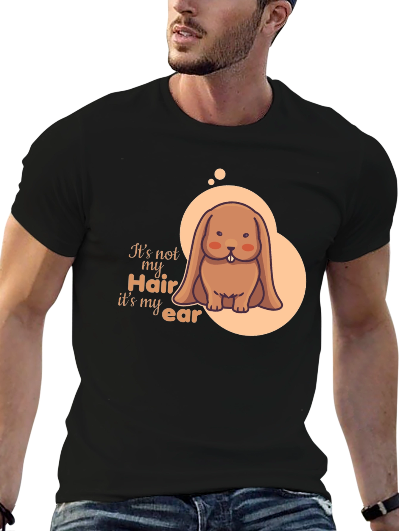 Funny Rabbit Ear T-Shirt - Cute Bunny Lover Tee
