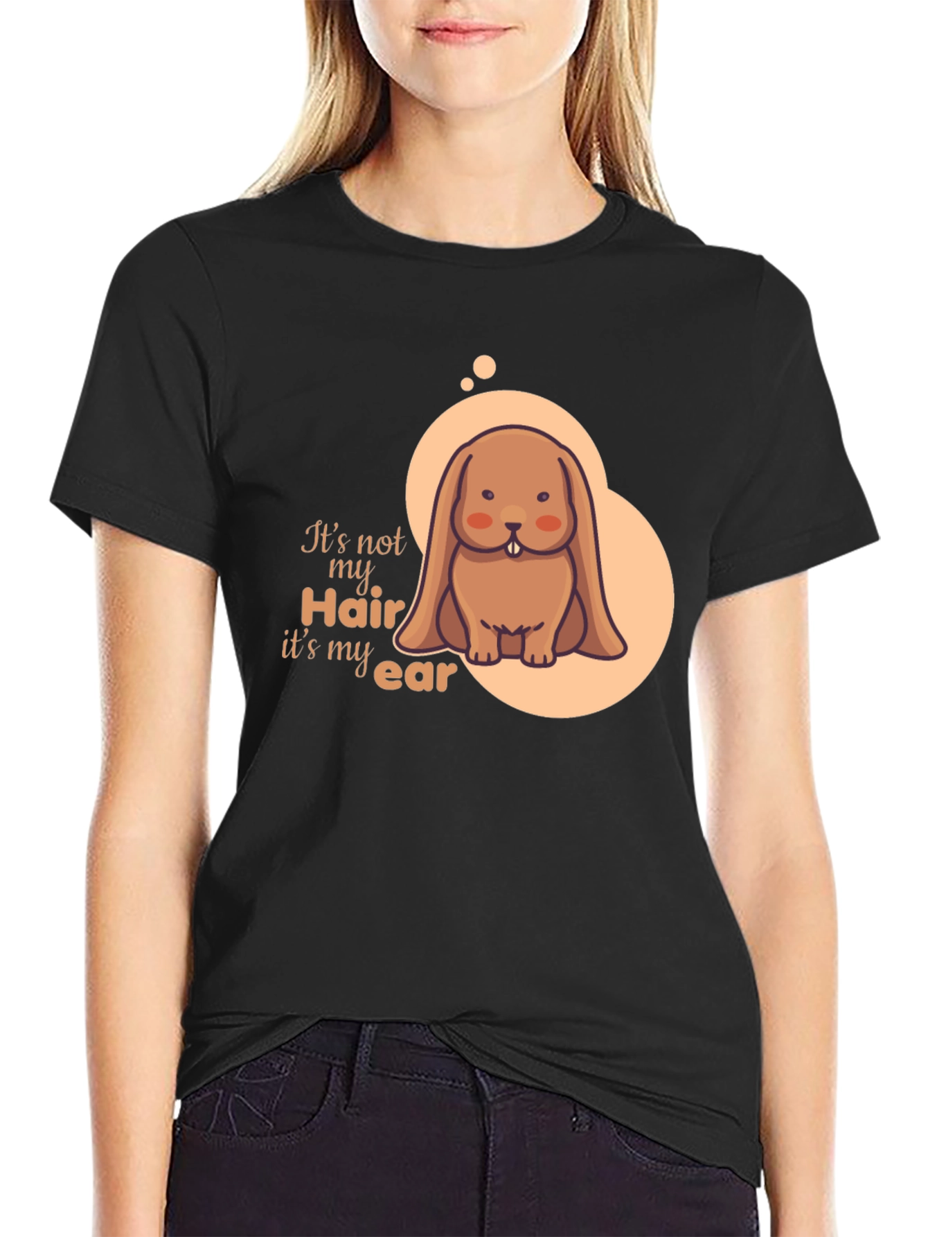 Funny Rabbit Ear T-Shirt - Cute Bunny Lover Tee