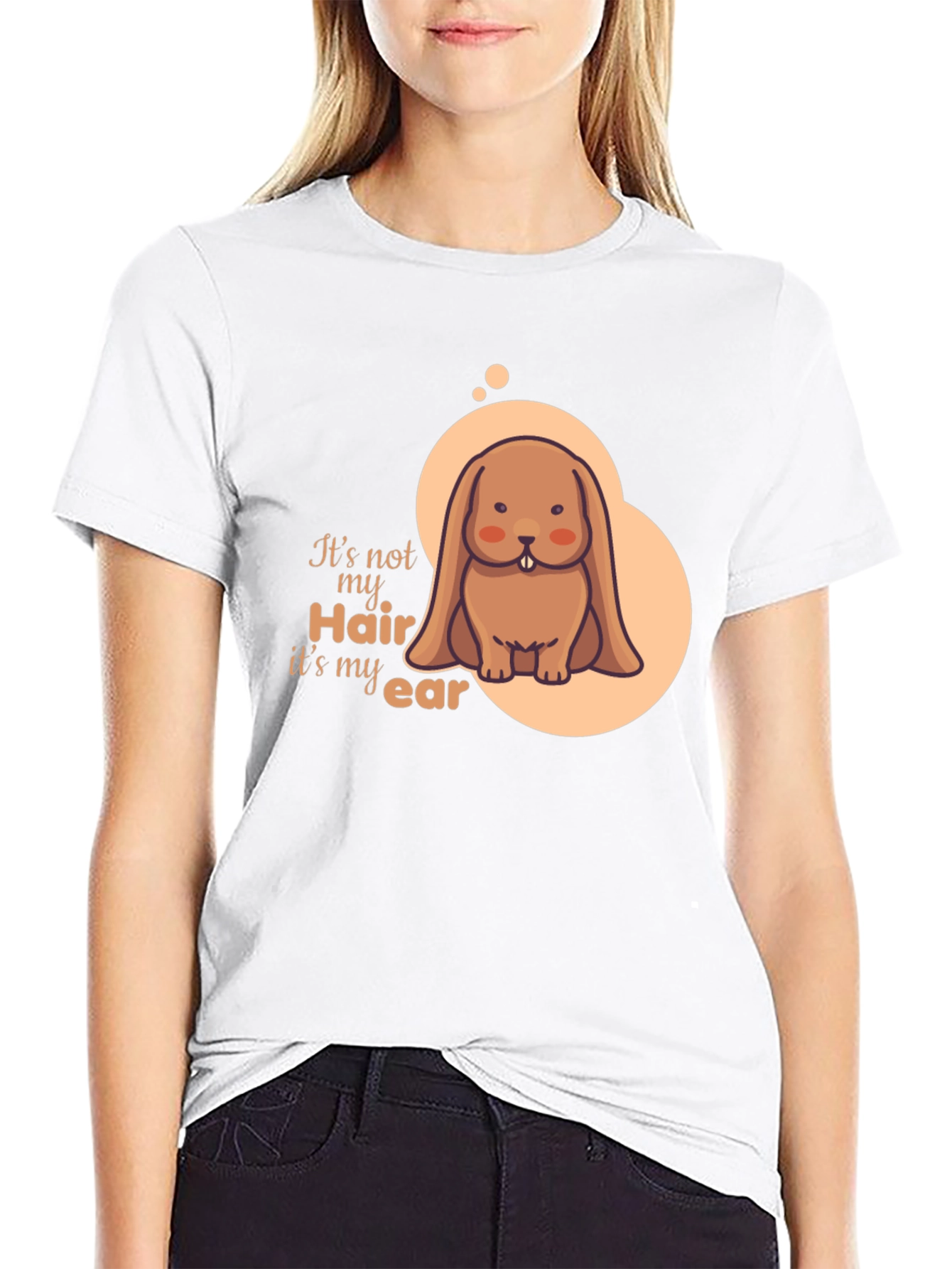 Funny Rabbit Ear T-Shirt - Cute Bunny Lover Tee