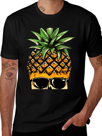Cool Pineapple Graphic Tee - Black T-Shirt