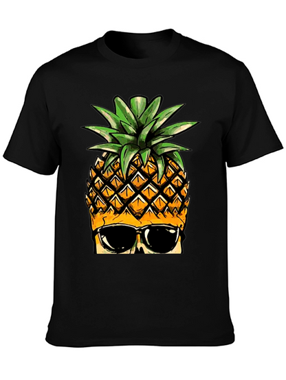 Cool Pineapple Graphic Tee - Black T-Shirt