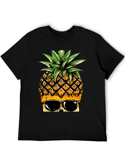 Cool Pineapple Graphic Tee - Black T-Shirt