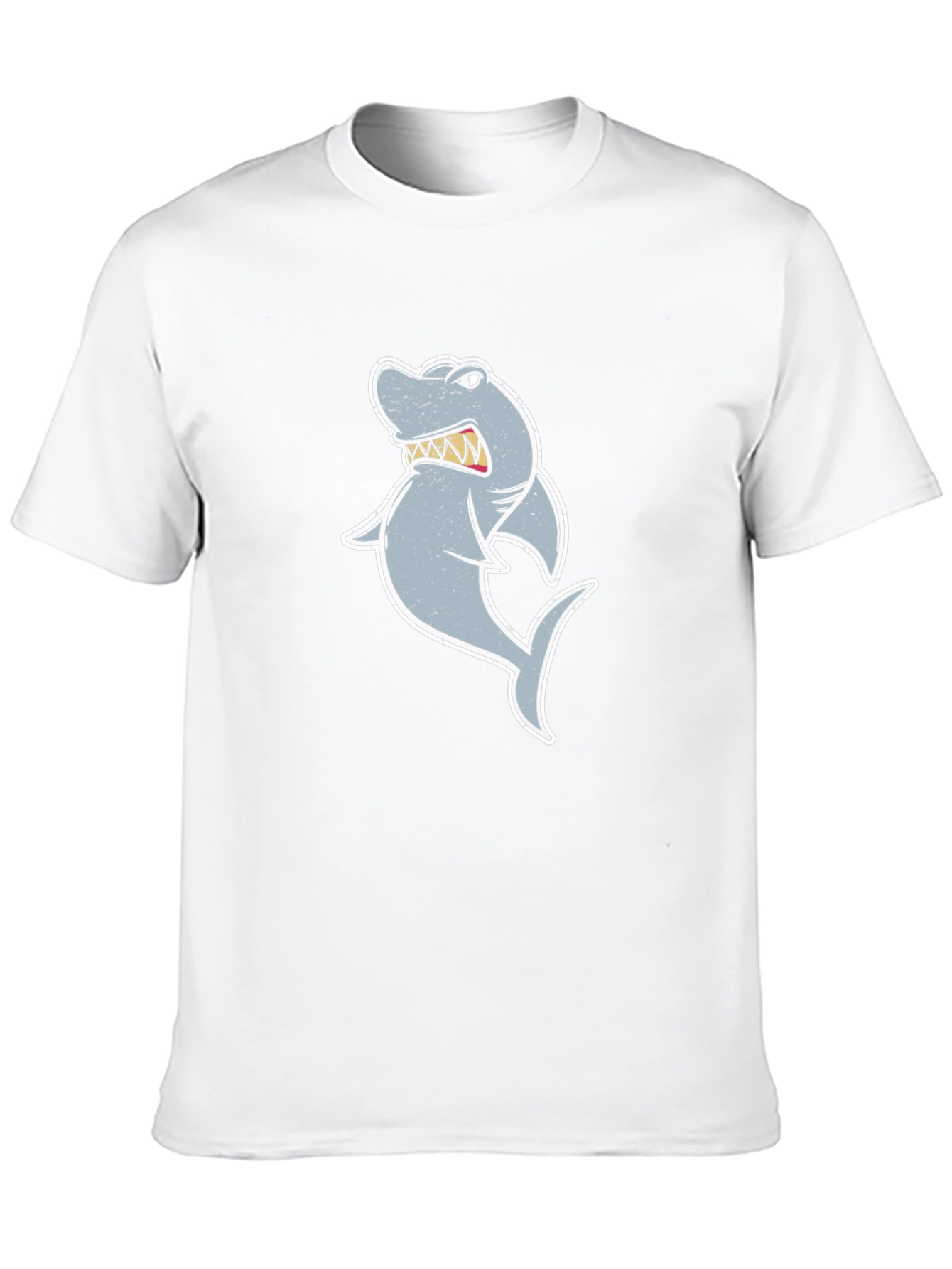 Cartoon Shark Graphic Tee - Black