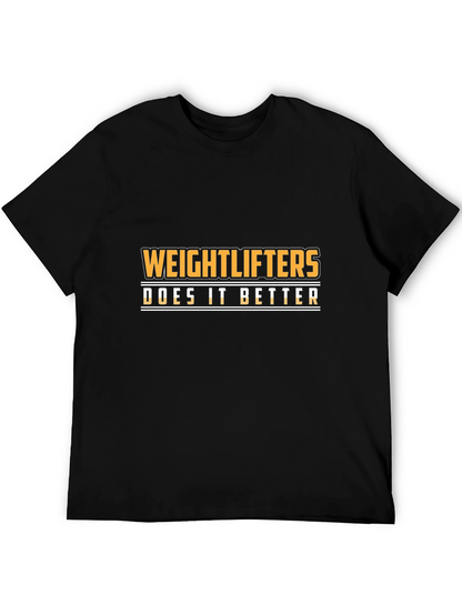 Weightlifters Do It Better Black Graphic Tee