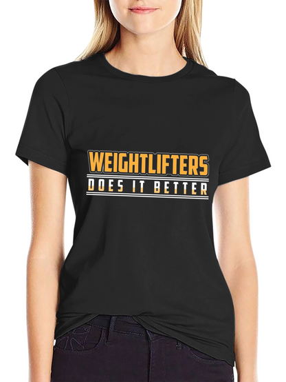 Weightlifters Do It Better Black Graphic Tee