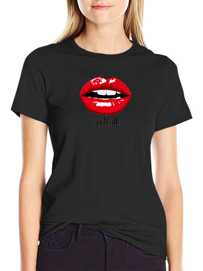 Girl Talk Lips Graphic Tee - Bold Statement Shirt