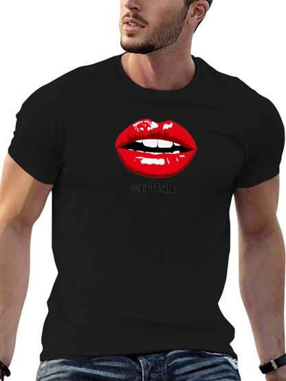 Girl Talk Lips Graphic Tee - Bold Statement Shirt