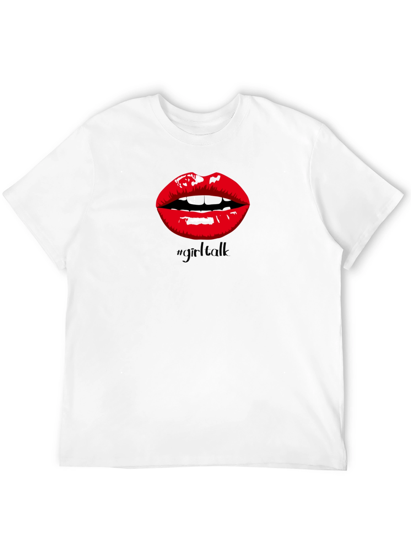 Girl Talk Lips Graphic Tee - Bold Statement Shirt
