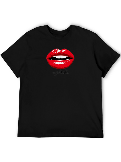 Girl Talk Lips Graphic Tee - Bold Statement Shirt