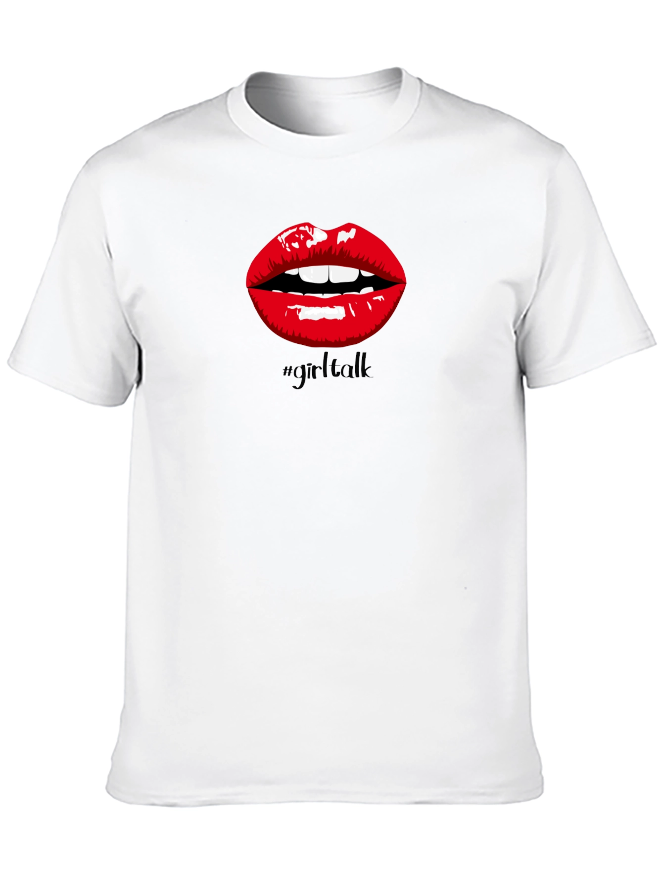 Girl Talk Lips Graphic Tee - Bold Statement Shirt