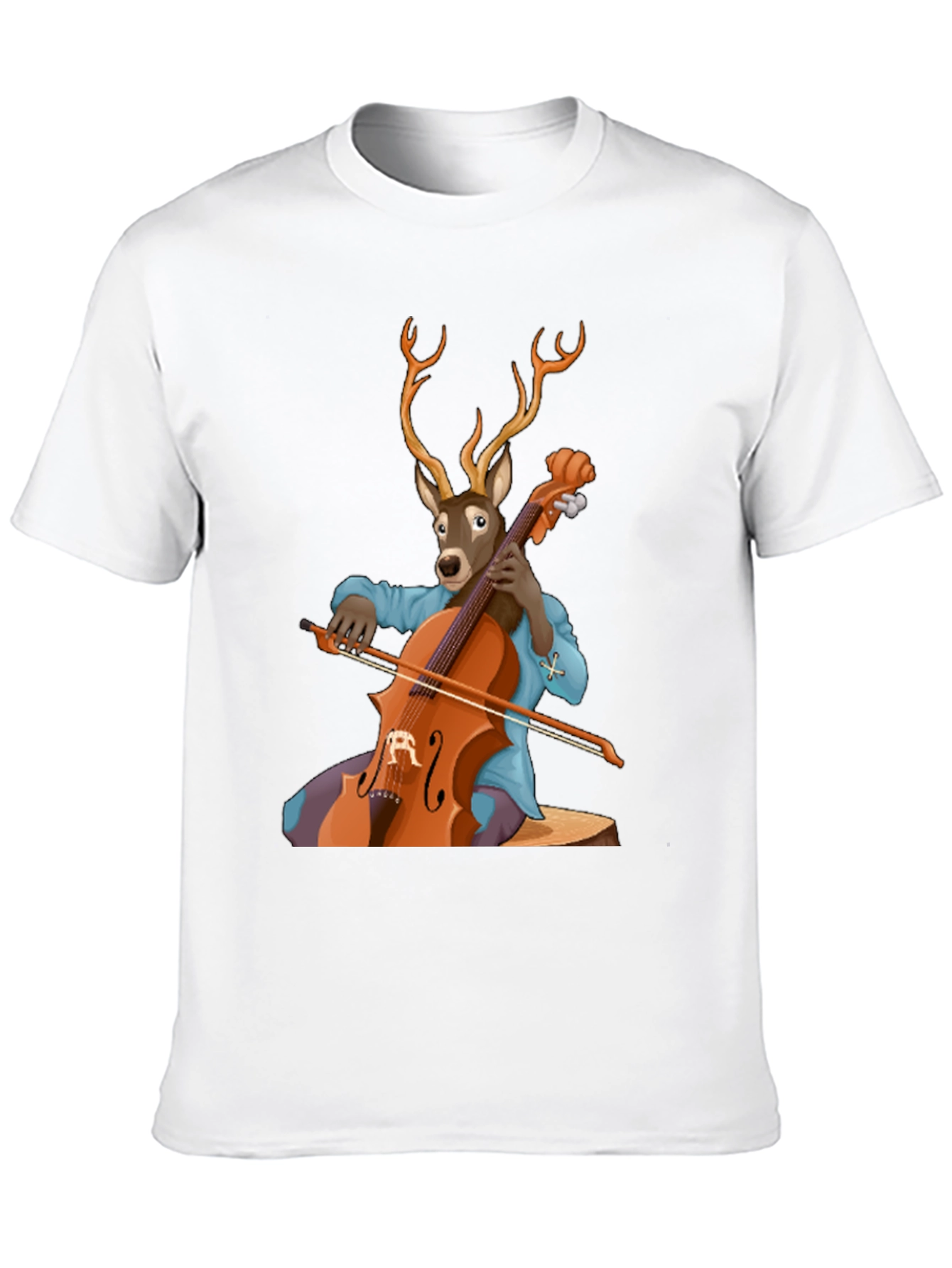 Deer Playing Cello T-Shirt - Unique Music Lover Tee