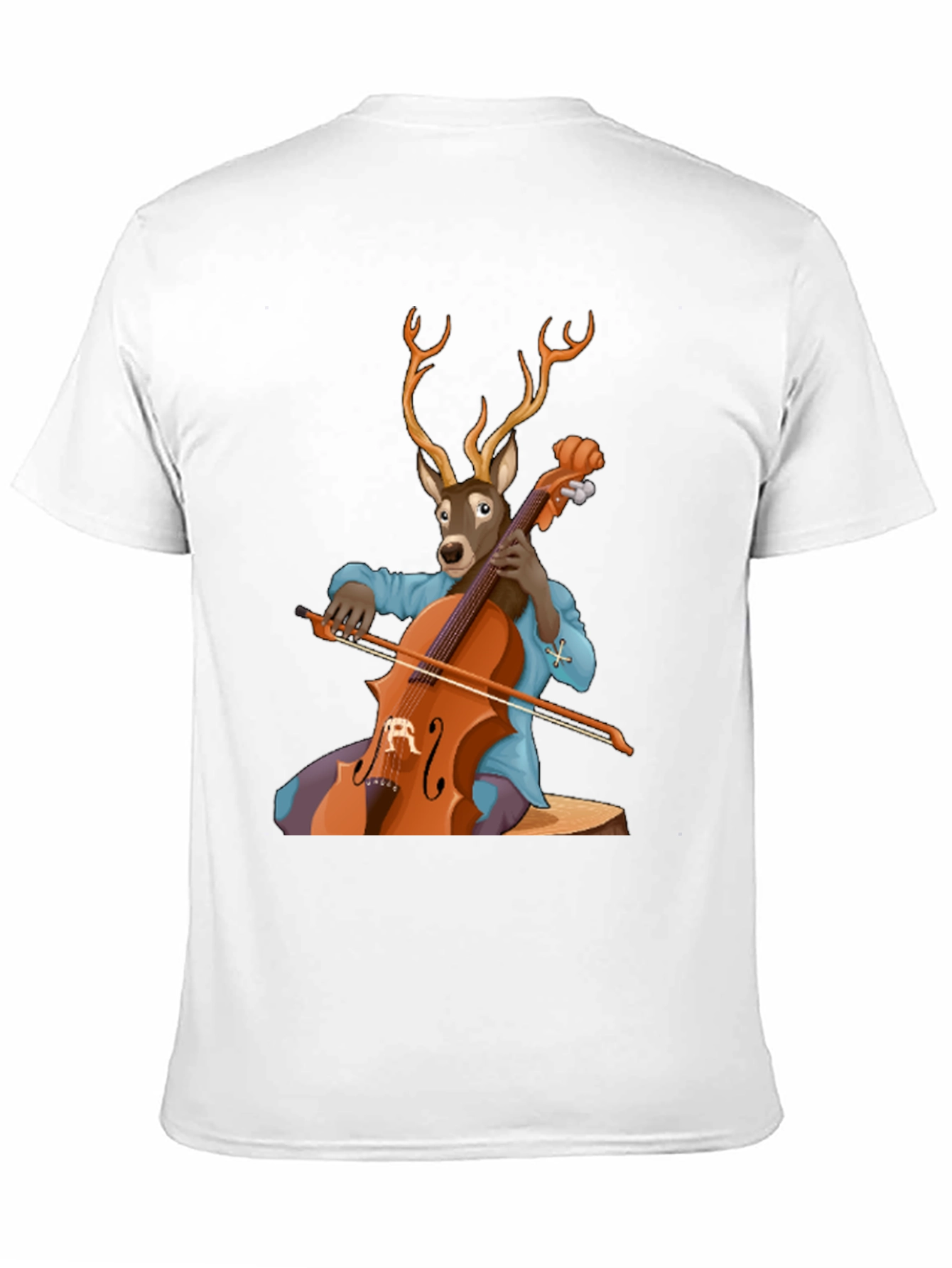 Deer Playing Cello T-Shirt - Unique Music Lover Tee